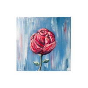 Ölgemälde rote Tulpe
